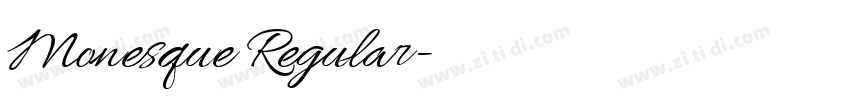 Monesque Regular字体转换
